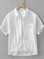 Men's Striped Short Sleeve Shirt