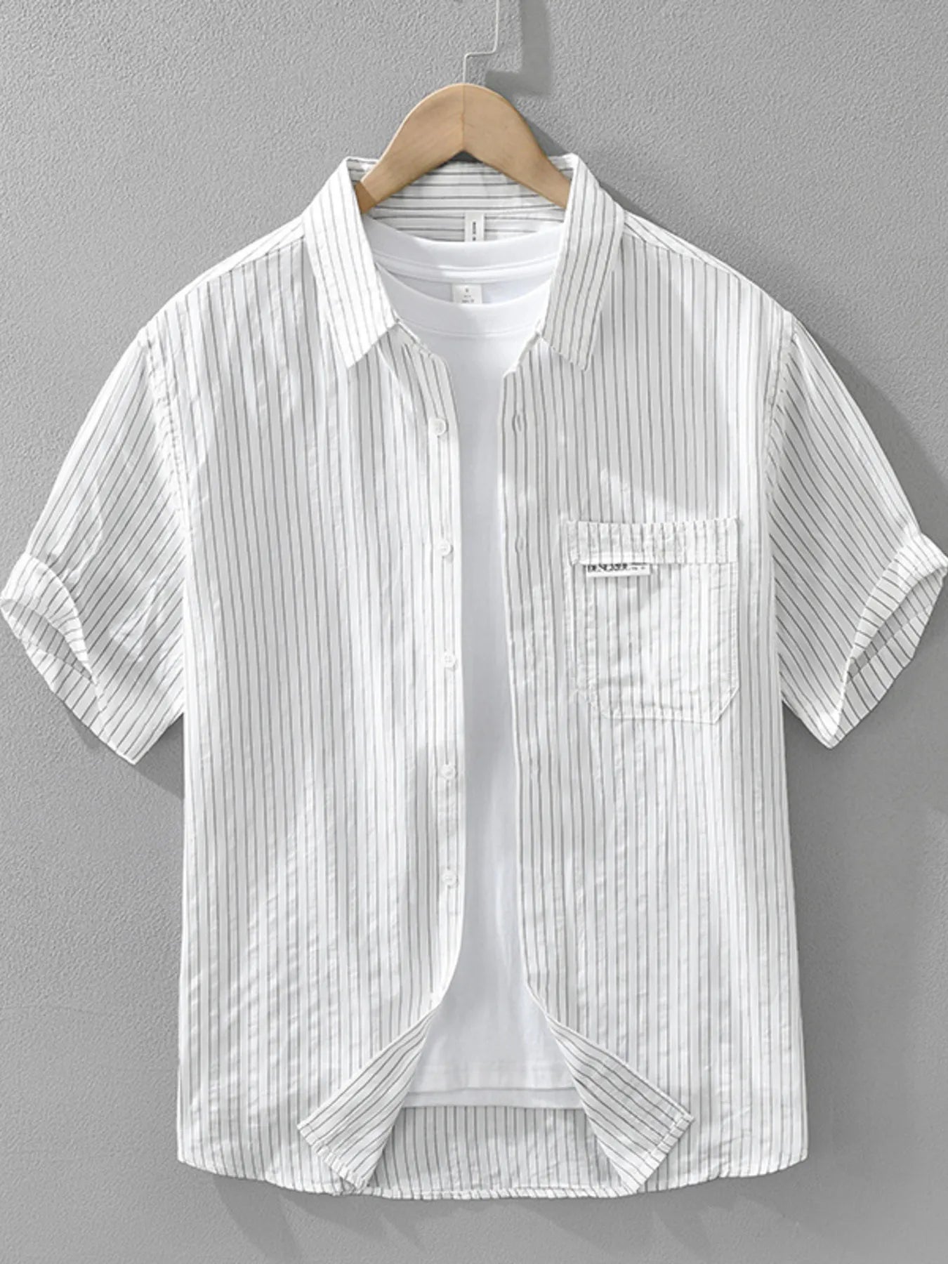 Men's Striped Short Sleeve Shirt