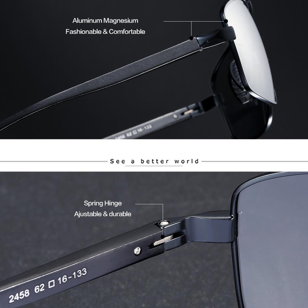 Luxury Rectangle Polarized Sunglasses For Men