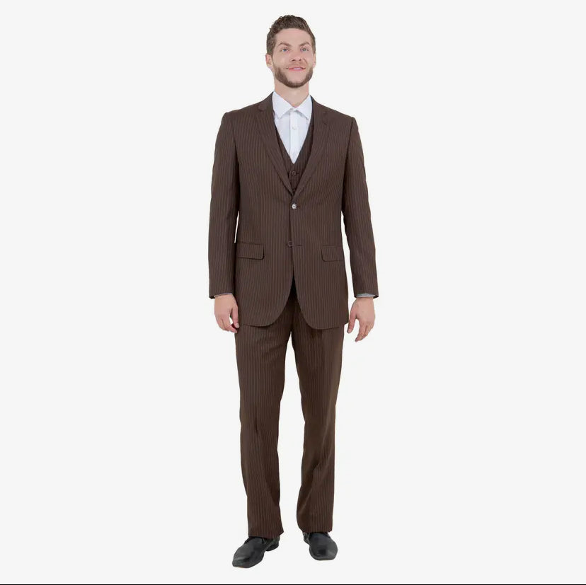 Brown Pinstripe Suit