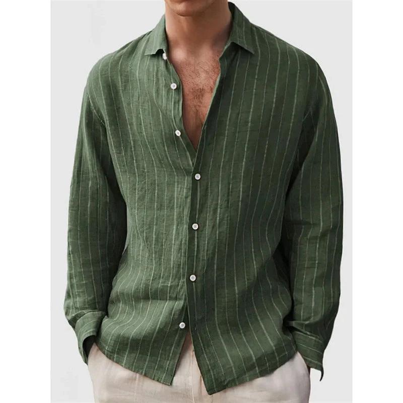 Long Sleeve Men's Striped Shirt