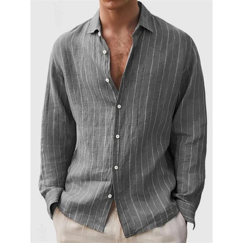 Long Sleeve Men's Striped Shirt