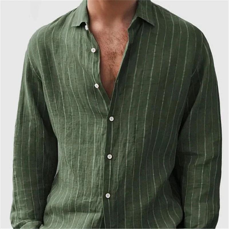 Long Sleeve Men's Striped Shirt